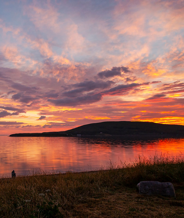 Ardmair Bay Sunset over Isle Martin